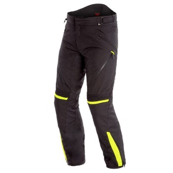 DAINESE nadrág - TEMPEST 2 D-DRY® PANTS BLACK/FLUO-YELLOW
