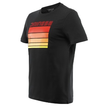 DAINESE T-shirt - STRIPES T-SHIRT BLACK