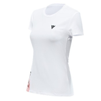 DAINESE T-shirt, női -  T-SHIRT LOGO LADY WHITE/BLACK