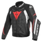 SUPER-SPEED-3-PERF.-LEATHER-JACKET-BLACK/WHITE/FLUO-RED